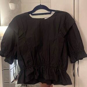 Frame Black Organic Cotton Blouse